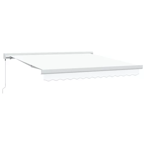 vidaXL Behúzható napellenző Fehér 350 x 250 cm Szövet és Fém