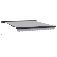   vidaXL Behúzható napellenző Világosszürke 350 x 250 cm Szövet és Fém