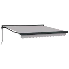   vidaXL Napernyő Világosszürke 350 x 250 x 165 cm Pamut és Alumínium