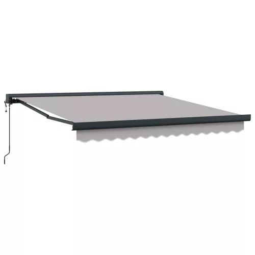vidaXL Napernyő Világosszürke 350 x 250 x 165 cm Pamut és Alumínium