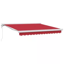   vidaXL Napernyő Piros 350 x 250 x 165 cm Pamut és Alumínium
