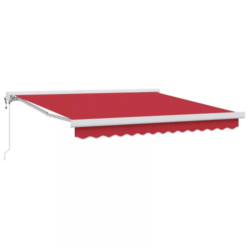vidaXL Napernyő Piros 350 x 250 x 165 cm Pamut és Alumínium