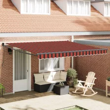   vidaXL Behúzható napellenző Narancs és Barna 400 × 300 cm