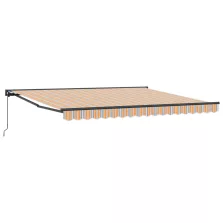   vidaXL Behúzható napellenző Kék és Narancs 400 × 300 cm