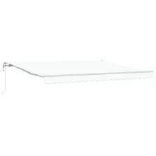 vidaXL Behúzható napellenző Fehér 400 × 300 cm szövet
