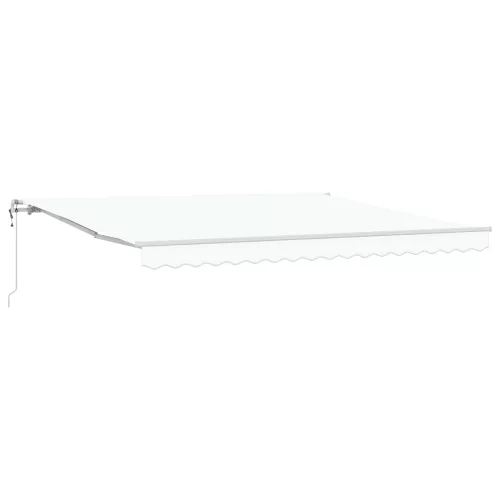 vidaXL Behúzható napellenző Fehér 400 × 300 cm szövet