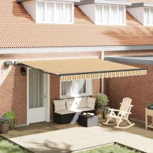   vidaXL Behúzható napellenző Sokszínű 400 ×350 cm szövet