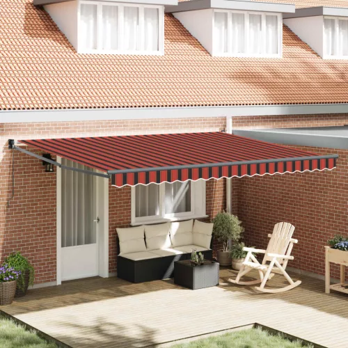 vidaXL Napernyő Narancs és Barna 450 x 300 x 165 cm Poliészter és fém