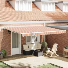   vidaXL Behúzható napellenző Sokszínű 450 × 300 cm Poliészter és fém