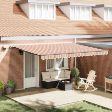   vidaXL Behúzható napellenző Sokszínű 450 ×300 cm szövet