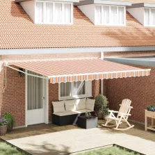   vidaXL Behúzható napellenző Sokszínű 450 × 300 cm Poliészter és fém