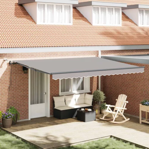 vidaXL Napernyő Anyag tartalmaz Világosszürke 450 × 300 cm Poliészter