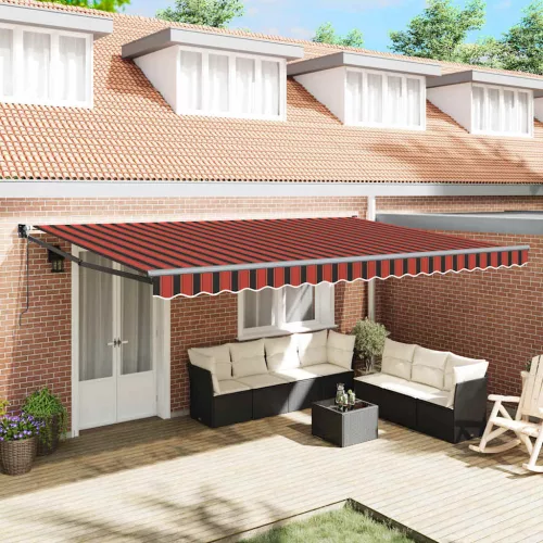 vidaXL Behúzható napellenző 500 × 300 cm Szövet, Fém