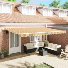   vidaXL Behúzható napellenző Sokszínű 500 × 300 cm szövet