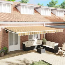   vidaXL Behúzható napellenző Sokszínű 500 × 300 cm szövet