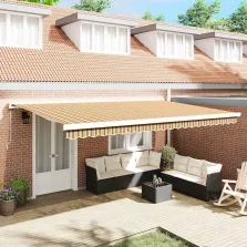   vidaXL Behúzható napellenző Sokszínű 500 × 300 cm Szövet, Fém