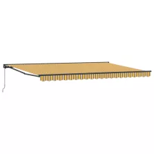   vidaXL Behúzható napellenző Sárga és Szürke 500 × 300 cm