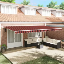   vidaXL Behúzható napellenző 600 × 300 cm narancssárga és barna