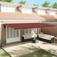   vidaXL Behúzható napellenző narancssárga és barna 600 ×300 cm szövet