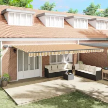  vidaXL Behúzható napellenző Sokszínű 600 ×350 cm szövet