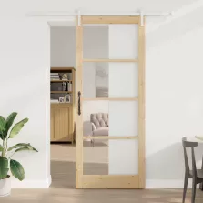 vidaXL Csúszó ajtó ORKDAL Természetes 93 x 232 cm