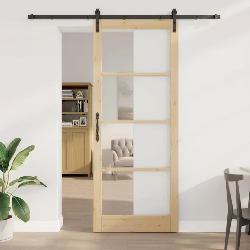 vidaXL Csúszó ajtó Egyéb ORKDAL Barna 93 x 232 cm