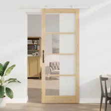 vidaXL Csúszó ajtó ORKDAL Természetes 93 x 232 cm