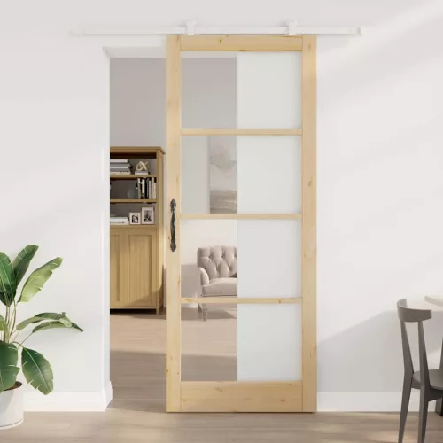 vidaXL Csúszó ajtó ORKDAL Természetes 93 x 232 cm