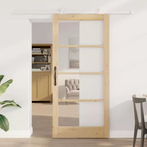 vidaXL Csúszó ajtó ORKDAL Természetes 93 x 202 cm