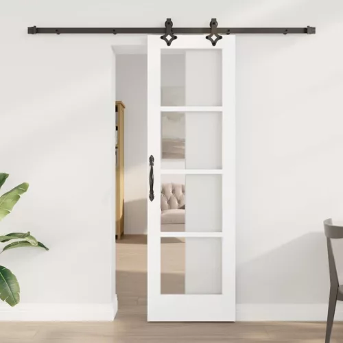 vidaXL Csúszó ajtó ORKDAL Fehér és fekete 61 x 198,5 cm