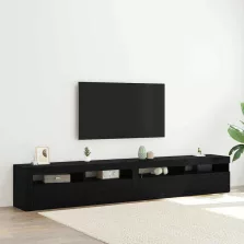   vidaXL TV Szekrények 2 pcs Musta tammi 240 x 35 x 40 cm Faanyag