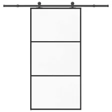   vidaXL tolóajtó vasalatokkal 102x205 cm ESG üveg&alumínium