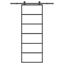   vidaXL ESG üveg és alumínium tolóajtó fémszerelvény-szettel 76x205 cm