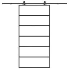   vidaXL tolóajtó vasalatokkal 102x205 cm ESG üveg&alumínium