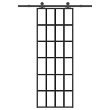   vidaXL ESG üveg és alumínium tolóajtó fémszerelvény-szettel 76x205 cm