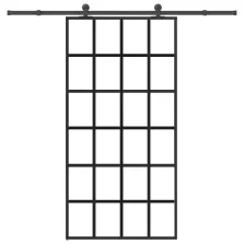   vidaXL tolóajtó vasalatokkal 102x205 cm ESG üveg&alumínium