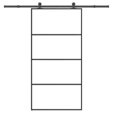   vidaXL ESG üveg-alumínium tolóajtó fémszerelvény-szettel 102,5x205 cm