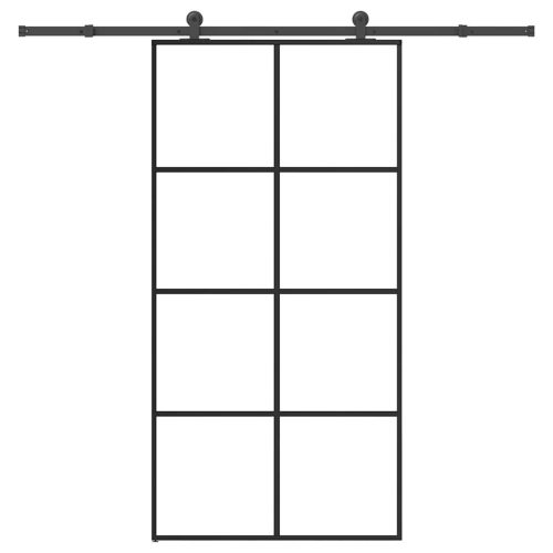 vidaXL ESG üveg-alumínium tolóajtó fémszerelvény-szettel 102,5x205 cm