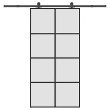   vidaXL ESG üveg-alumínium tolóajtó fémszerelvény-szettel 102,5x205 cm