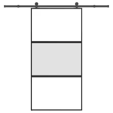   vidaXL tolóajtó vasalatokkal 102,5x205 cm edzett üveg&Alumínium