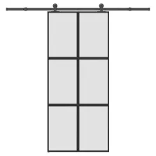   vidaXL tolóajtó vasalattal 90x205 cm edzett üveg&Alumínium