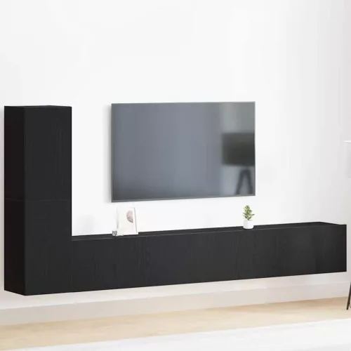 vidaXL TV szekrény garnitúra 3 pcs Musta tammi 100 x 30 x 30 cm