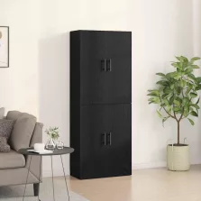   vidaXL Fali szekrény 2 pcs Musta tammi 69.5 x 34 x 90 cm Faanyag