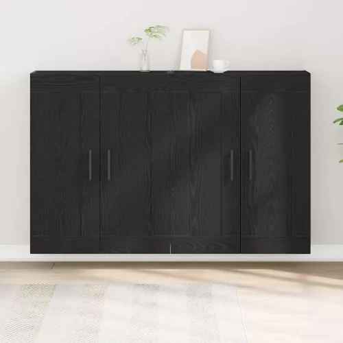 vidaXL Fali szekrény 2 pcs Régi fa 160 x 34 x 90 cm Faanyag