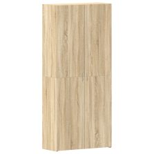 vidaXL Cipőtartó Sonoma tölgy 80x35,5x180 cm Műgyanta