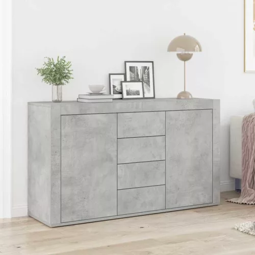 vidaXL Széf fiókkal Beton Szürke 120 x 36 x 69 cm Faanyag