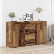 vidaXL Széf fiókkal Öreg fa 120 x 36 x 69 cm Faanyag