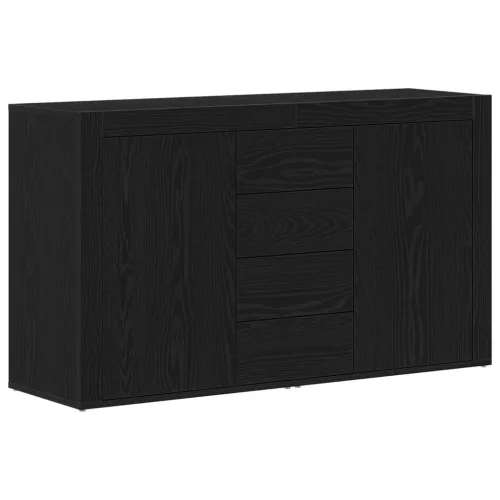 vidaXL Oldalszekrény Fekete tölgy Szerelt fa 120 x 36 x 69 cm Tárolás