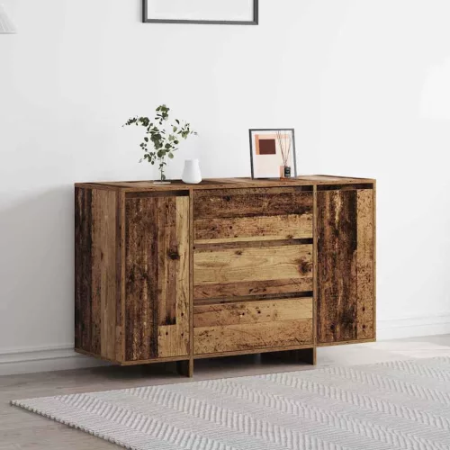 vidaXL Széf fiókkal Öreg fa 120 x 41 x 75 cm Faanyag