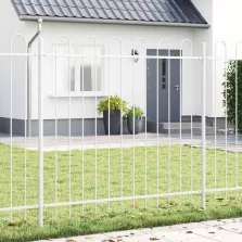   vidaXL Kerti Kerítés 4 pcs Szürke 6,8 x 1,2 m Porfestett acél